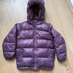 Patagonia Lilac Hooded Puffer Jacket
